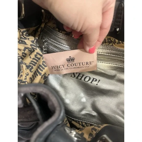 Vintage Juicy Couture Purse/Bag/Day‎ Dreamer/Y2K/Charms/Gray/Pink Mirror